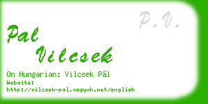 pal vilcsek business card